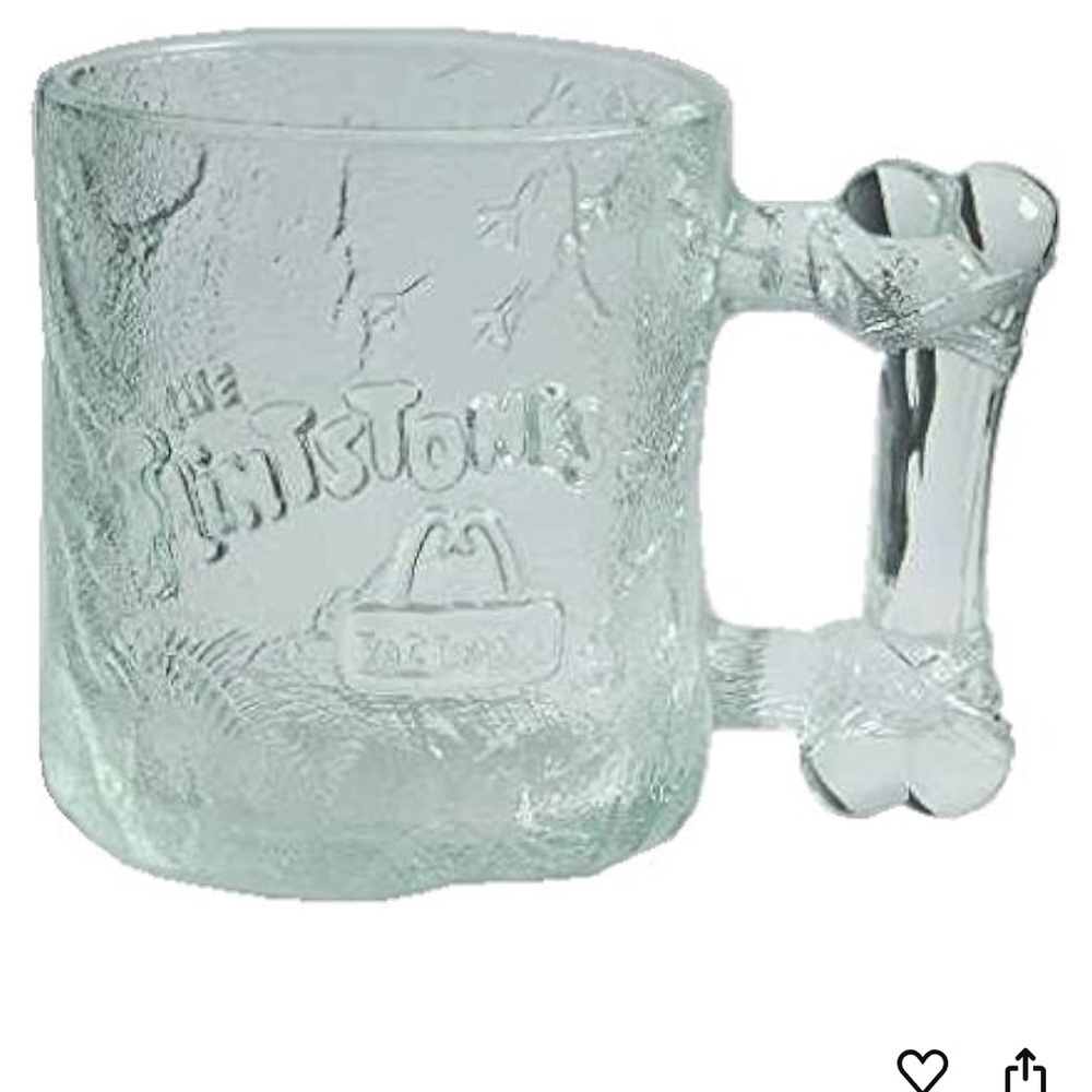 Vintage 1994 McDonaldβs The Flintstones Movie Glass Mug βBone Handle Collectible